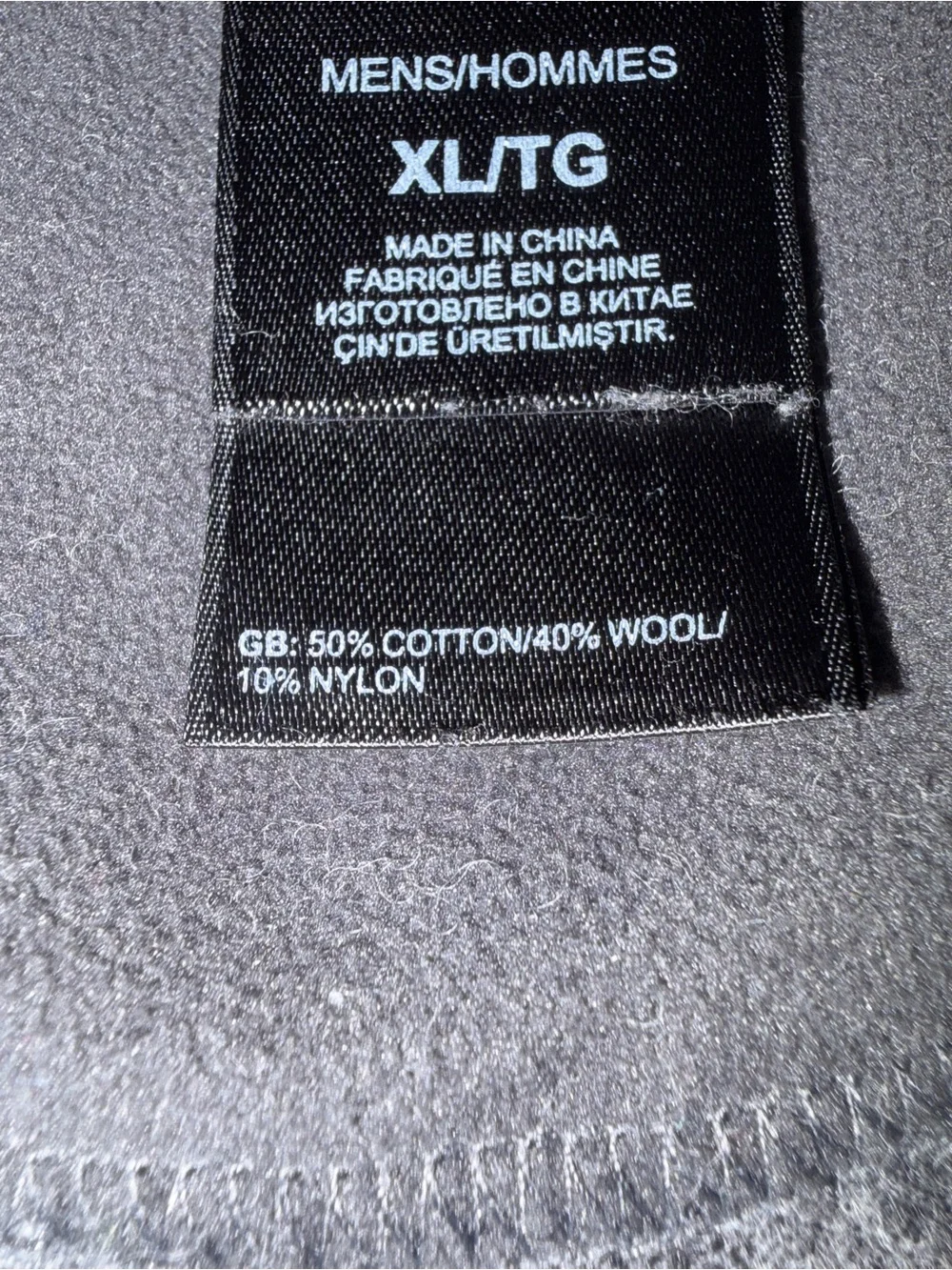 The North Face Men’s XL/TG Quarter Zip Sweater Gray Cotton Wool Blend Pullover